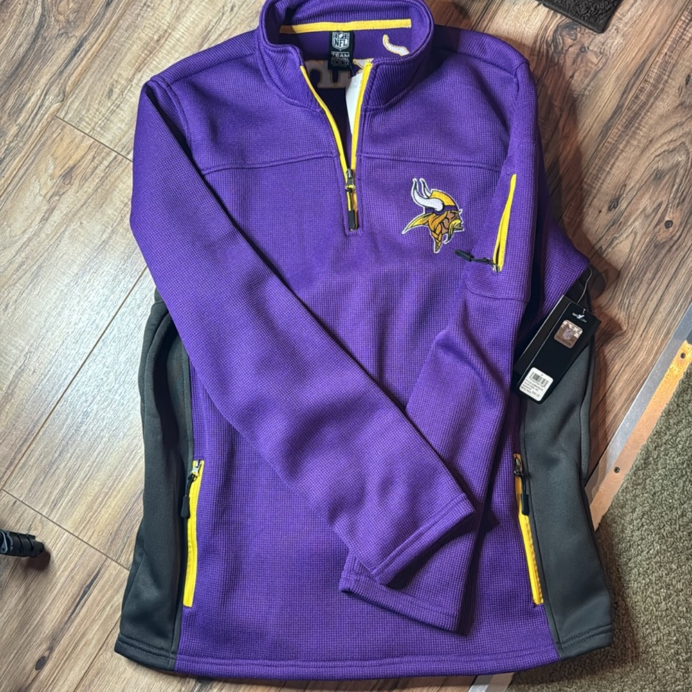 Minnesota Vikings mens quarterback zip jacket NFL